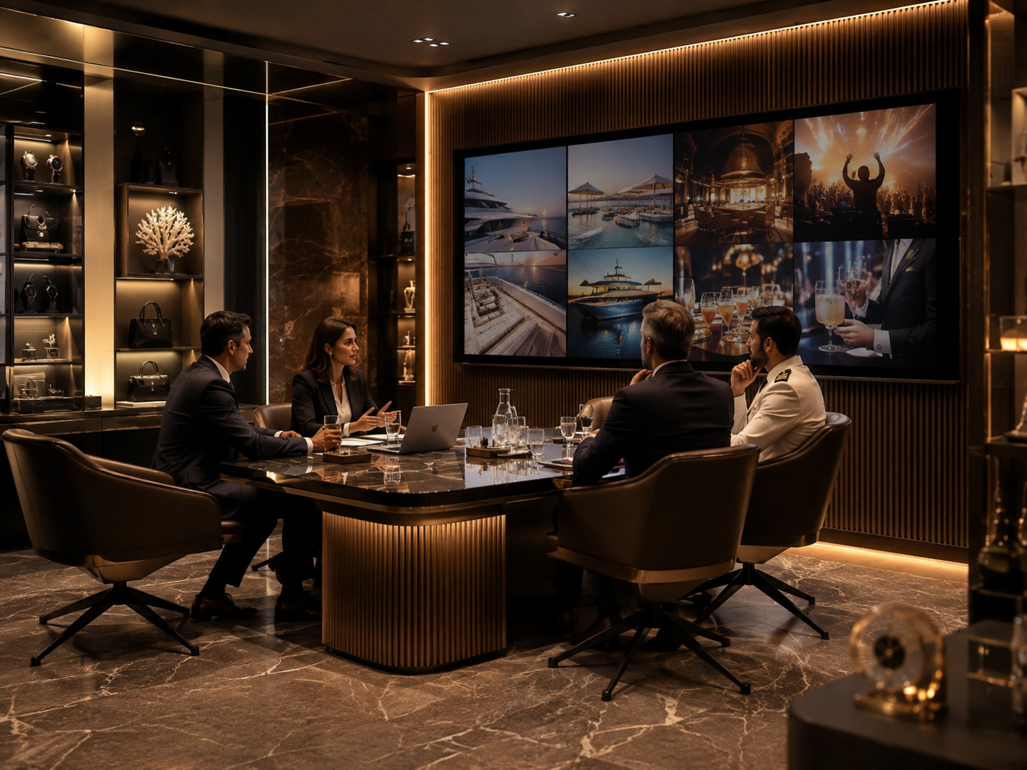 La Business Room: sala privata con parete a schermo LED dedicata alle esperienze XXXVI