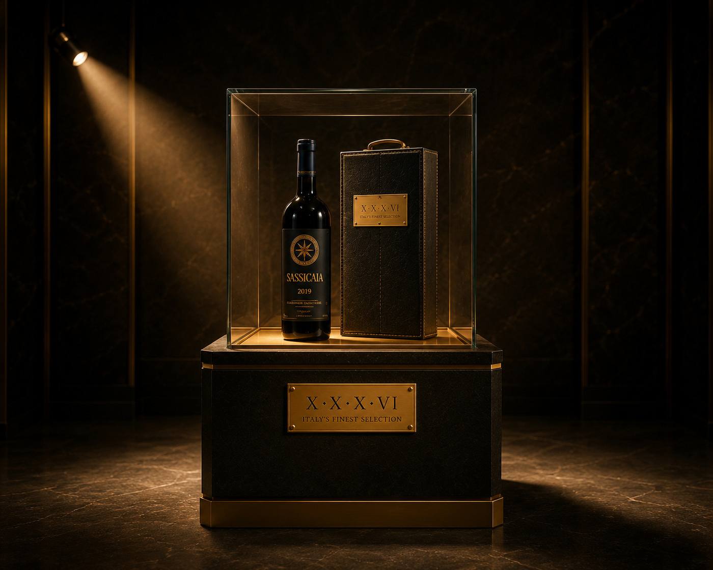XXXVI — Teca isolata con Sassicaia