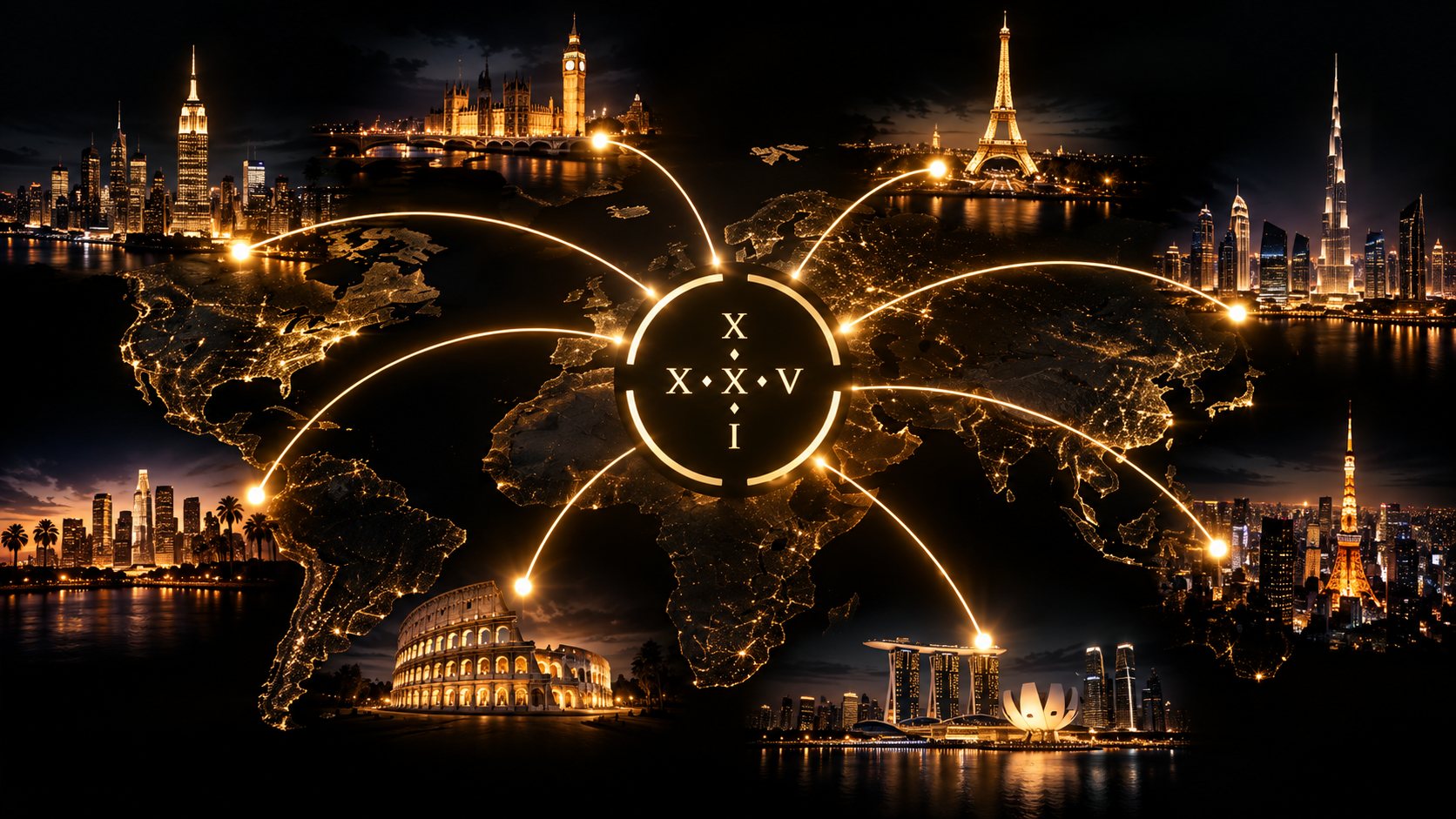 La rete delle città nel mondo