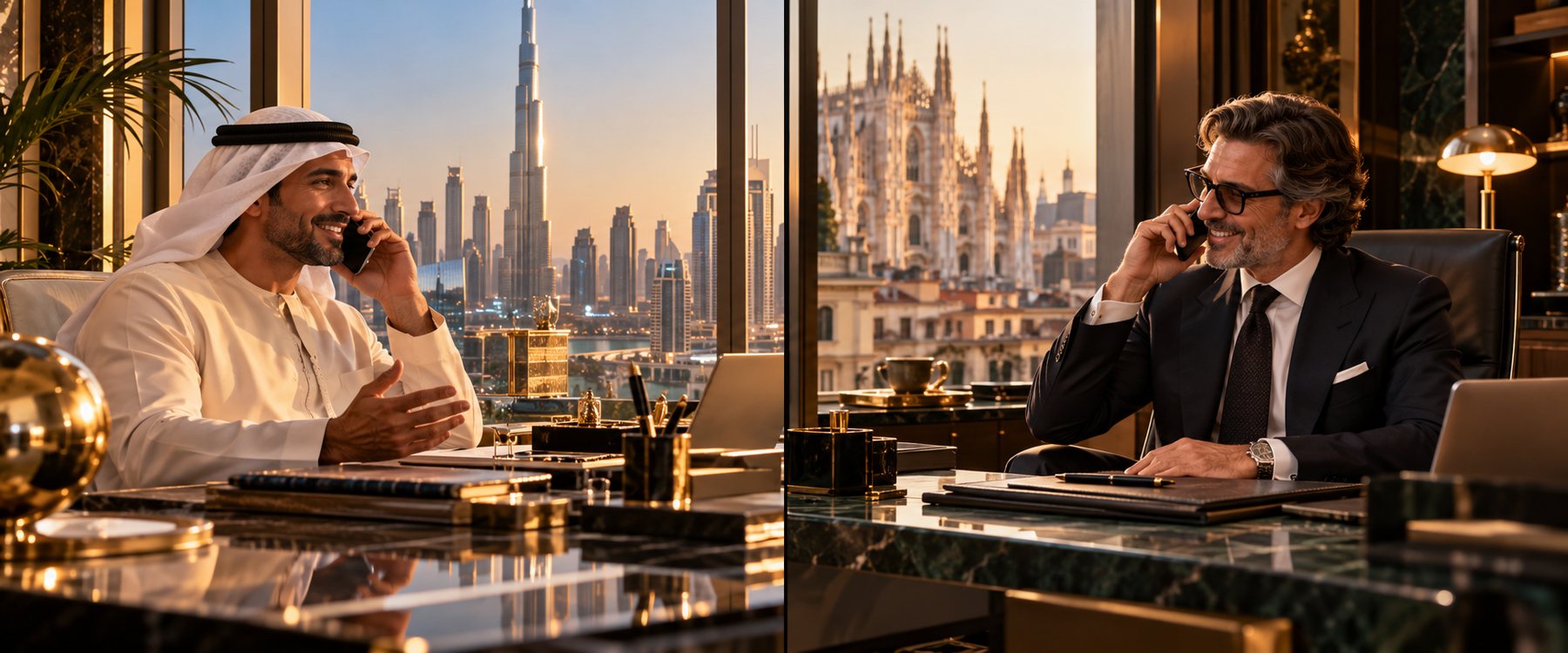 Il primo contatto tra Dubai e Milano